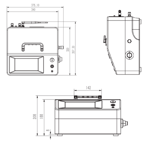 殼牌便攜式油液在線(xiàn)智能 診斷系統(tǒng)外觀(guān)尺寸